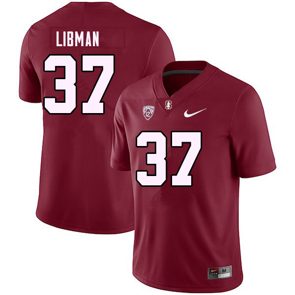 Men #37 Myles Libman Stanford Cardinal College Football Jerseys Stitched Sale-Cardinal - Click Image to Close